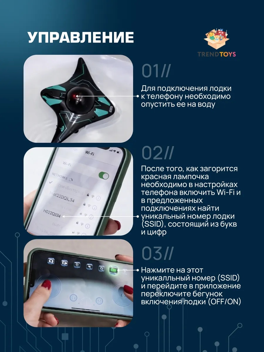 Подводная лодка РУ TrendToys управление с телефона - фото 11