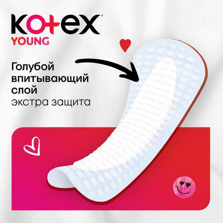 Прокладки ежедневные KOTEX для девочек Янг 16шт