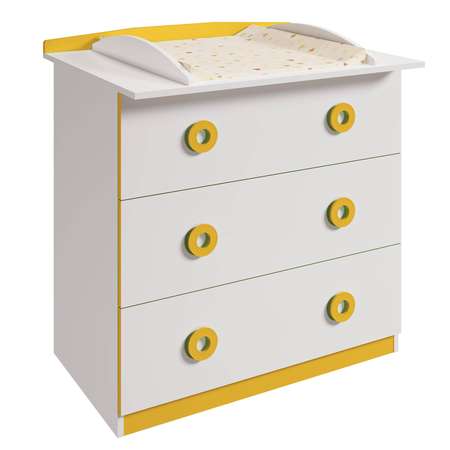 Комод Polini kids Simple 3090 Белый-Солнечный