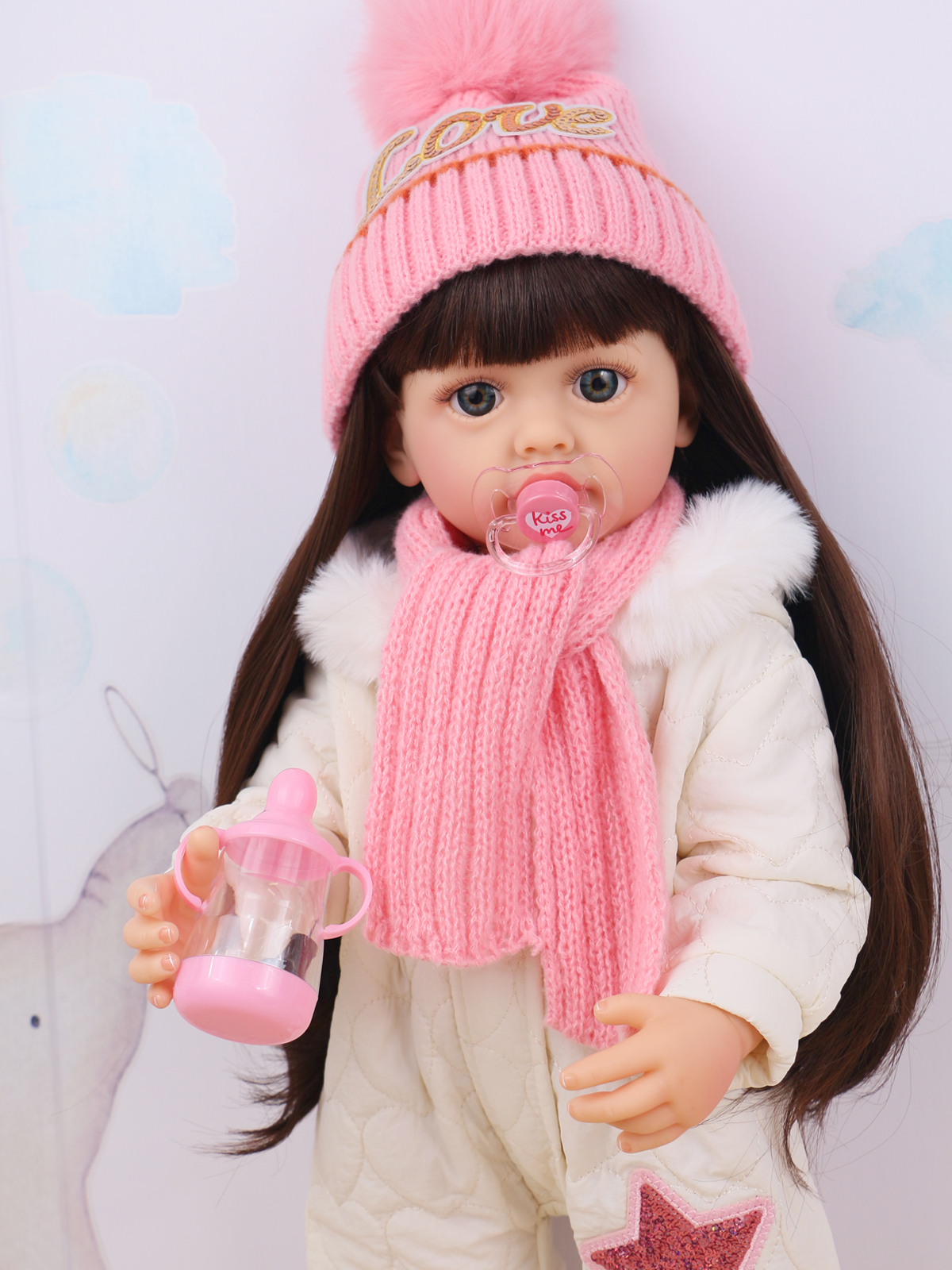 Кукла классическая QA BABY Реборн большая девочка Эстель высота 55 см KD22917B - фото 17