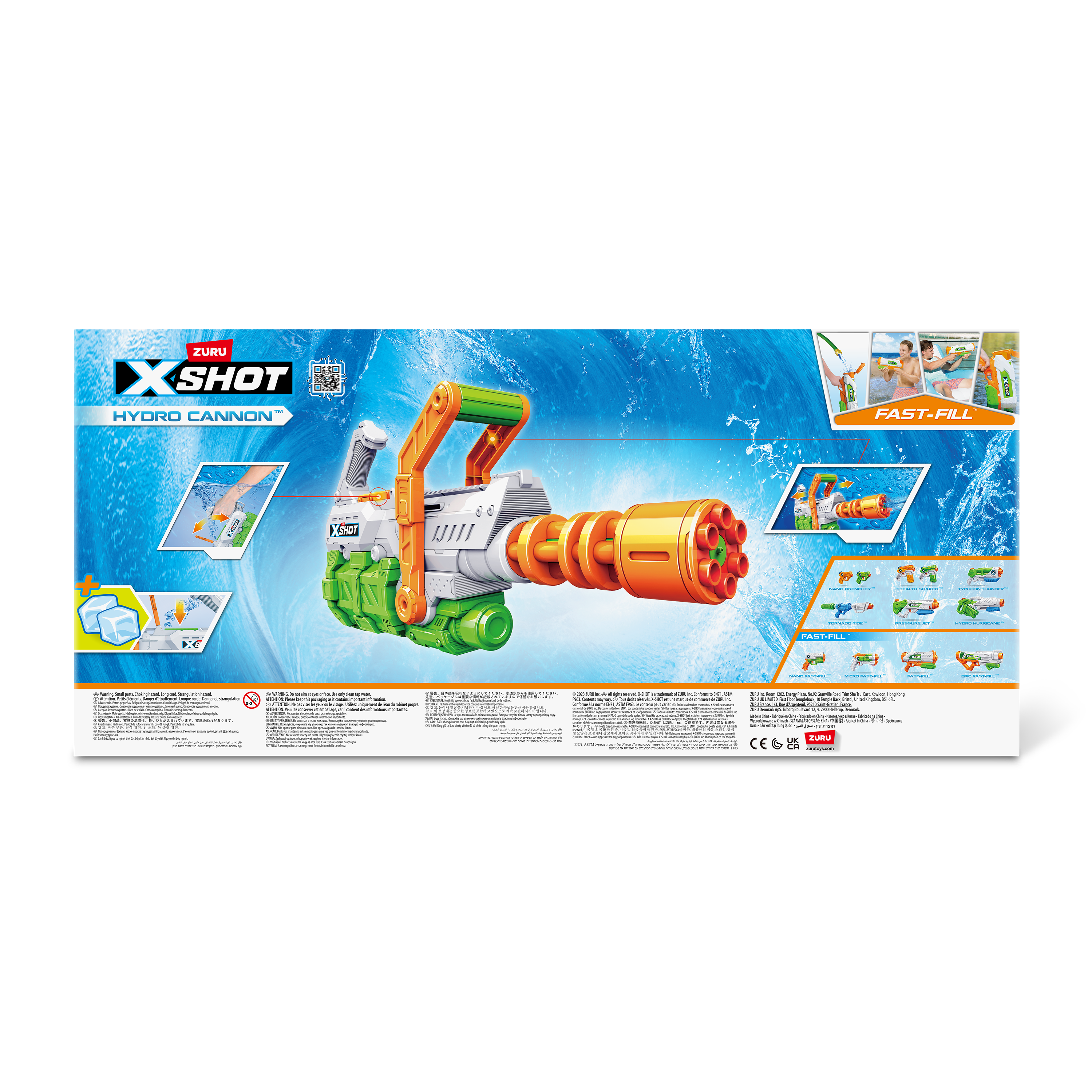 Бластер водный Zuru XSHOT  Fast Fill Hydro Cannon - фото 12