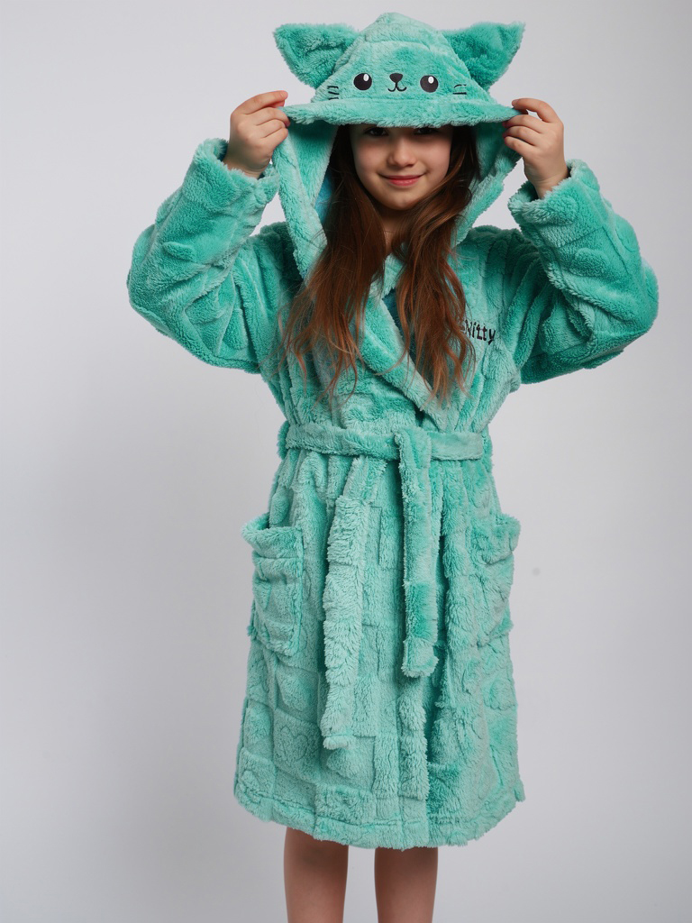 Халат ЛАДОШКИ Халат Отдых бирюза - фото 2