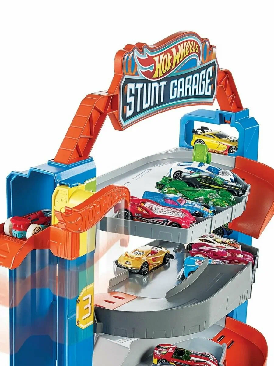 Трек Hot Wheels City Stunt Garage GNL70 - фото 11