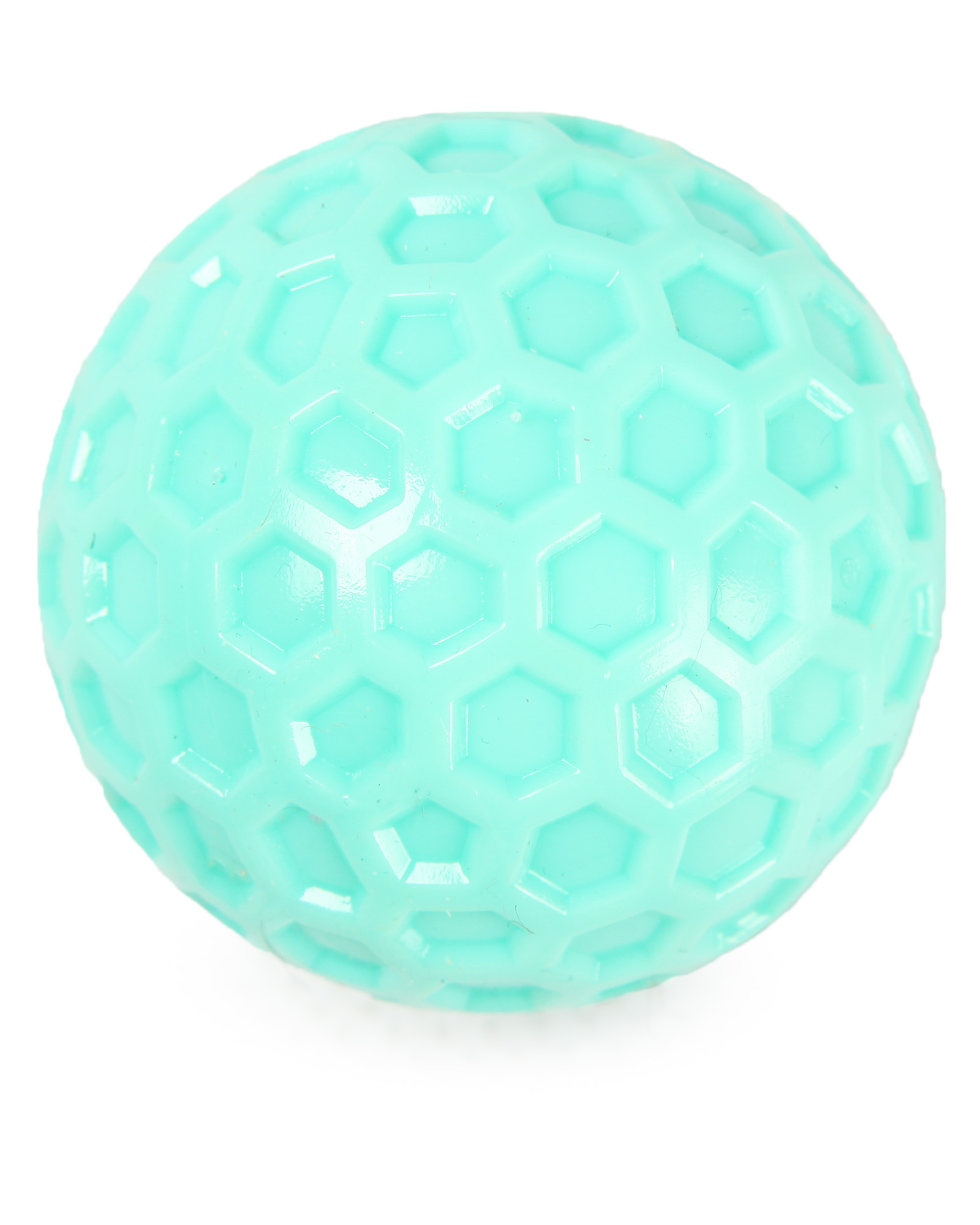 Игрушка для собак Barbaks Мячик текстурный голубой особо прочный с пищалкой из термопластичной резины 6см - фото 1