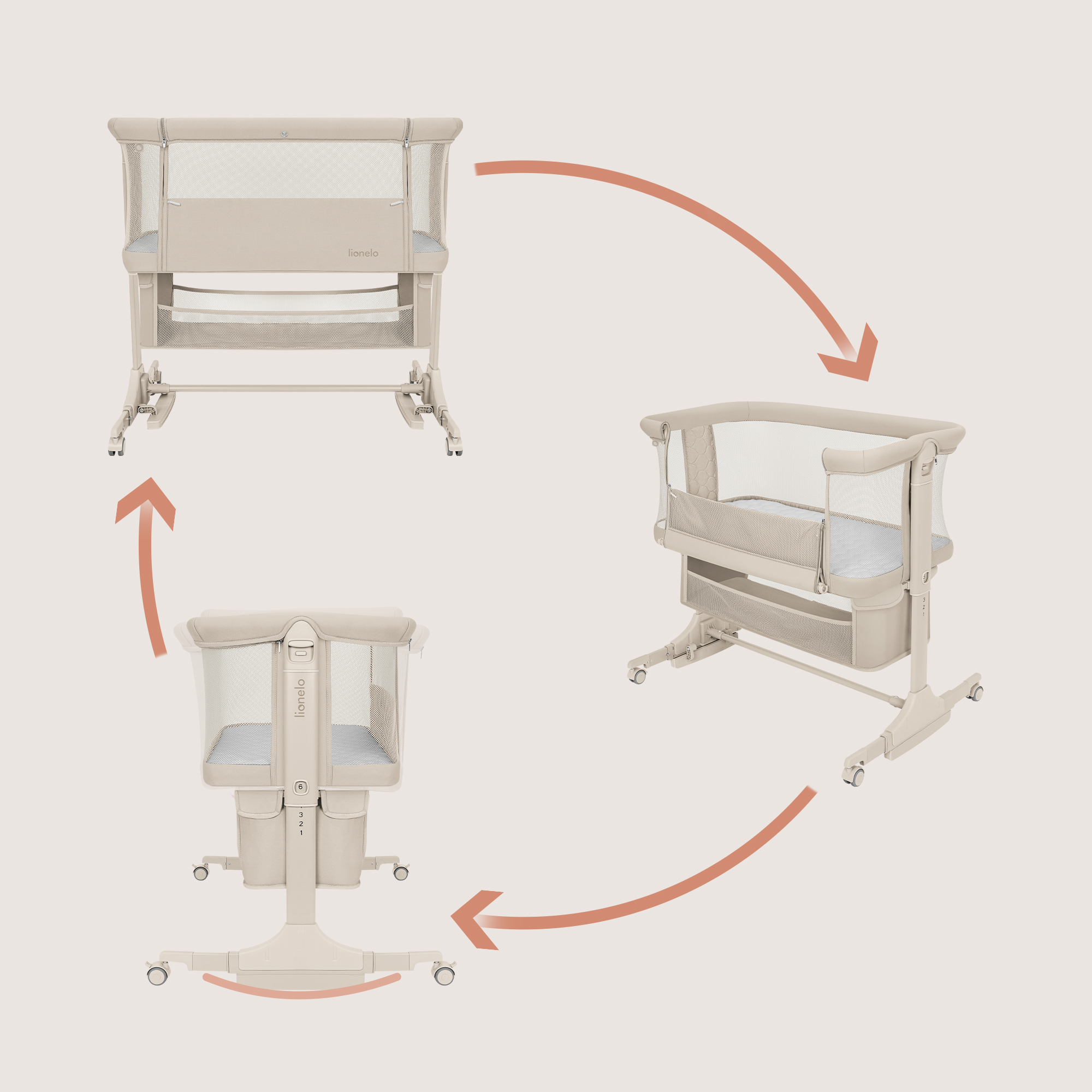 Колыбель Lionelo Jodie бежевый - фото 2