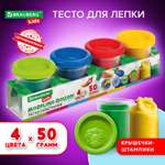 Тесто-пластилин Brauberg 4 цв.