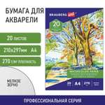 Художественная бумага Brauberg для акварели 20 лист.