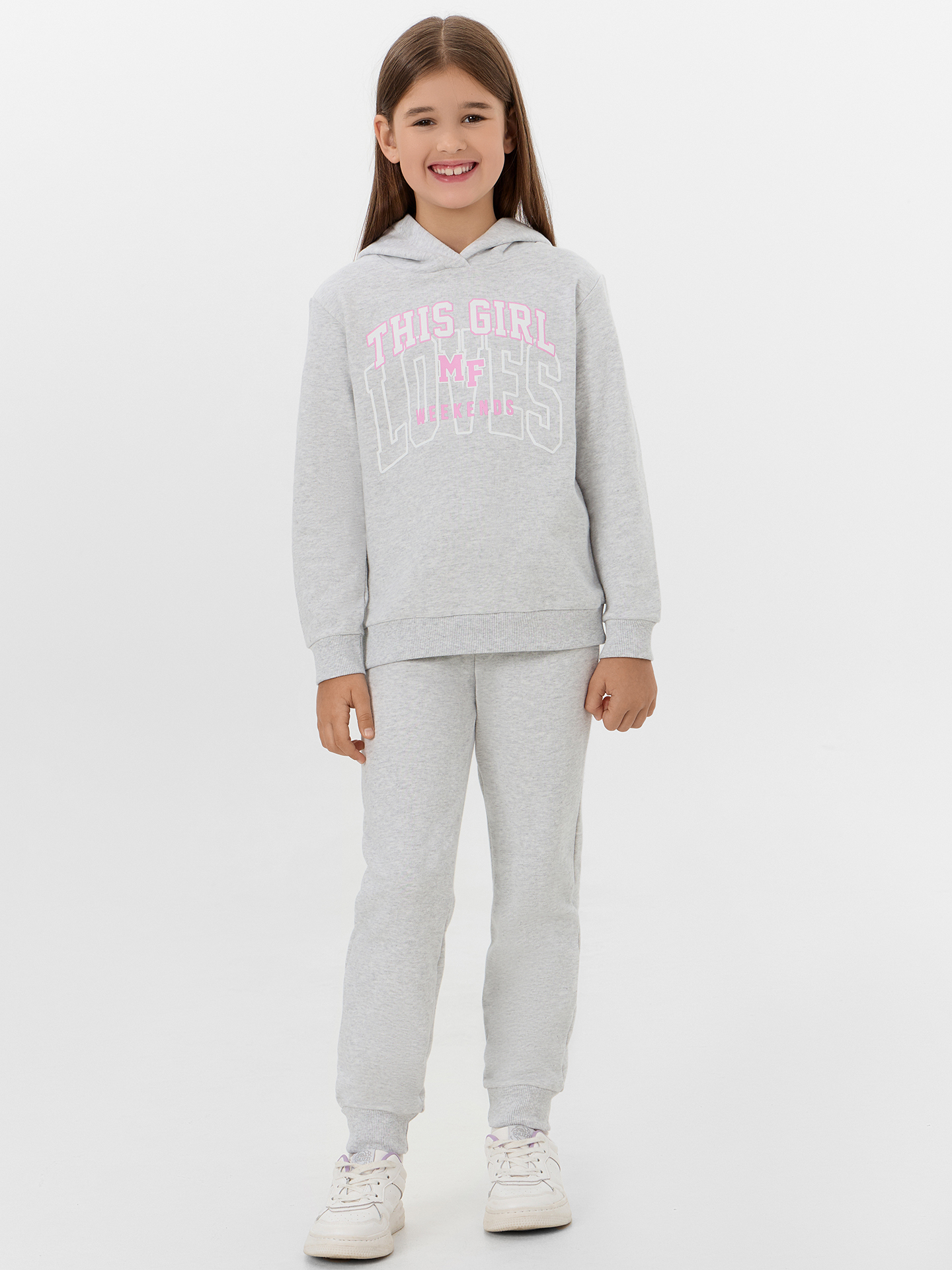 Костюм Mark Formelle (Марк Формэль) 397716/серый меланж 4306-А +печать2 - фото 1