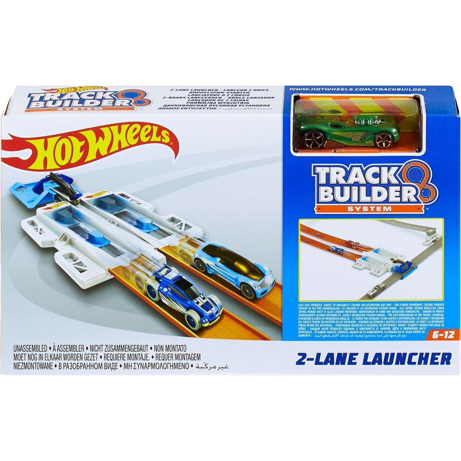 Дополнительная секция Hot Wheels 2-полосная пусковая установка с пусковой установкой DNH84 - фото 2