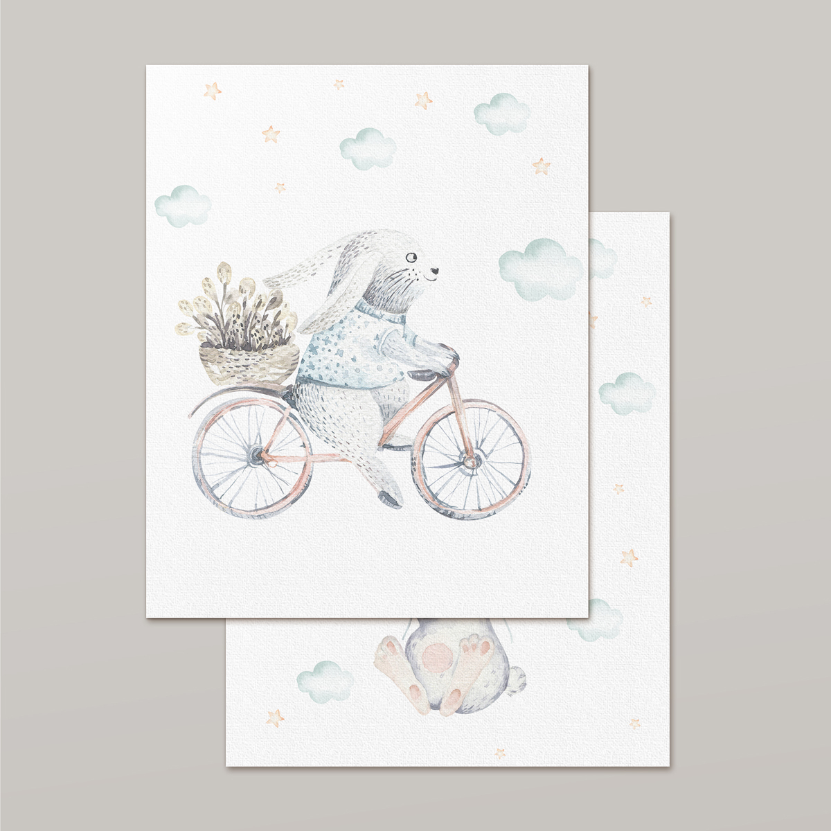 Интерьерный постер Moda interio Watercolor animals Акварельные животные 40х50 см 2 шт - фото 1