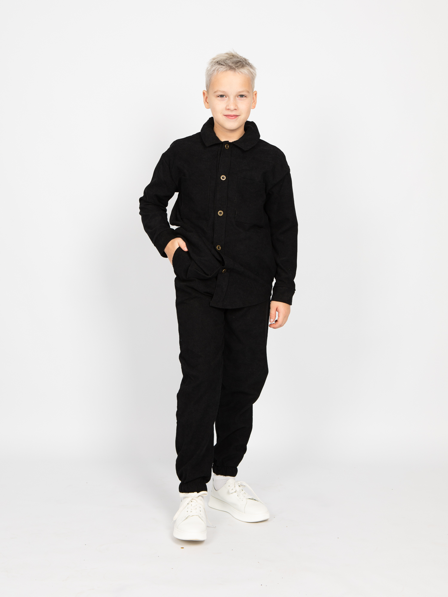 Костюм ЛАДОШКИ Костюм Вельвет черный - фото 5