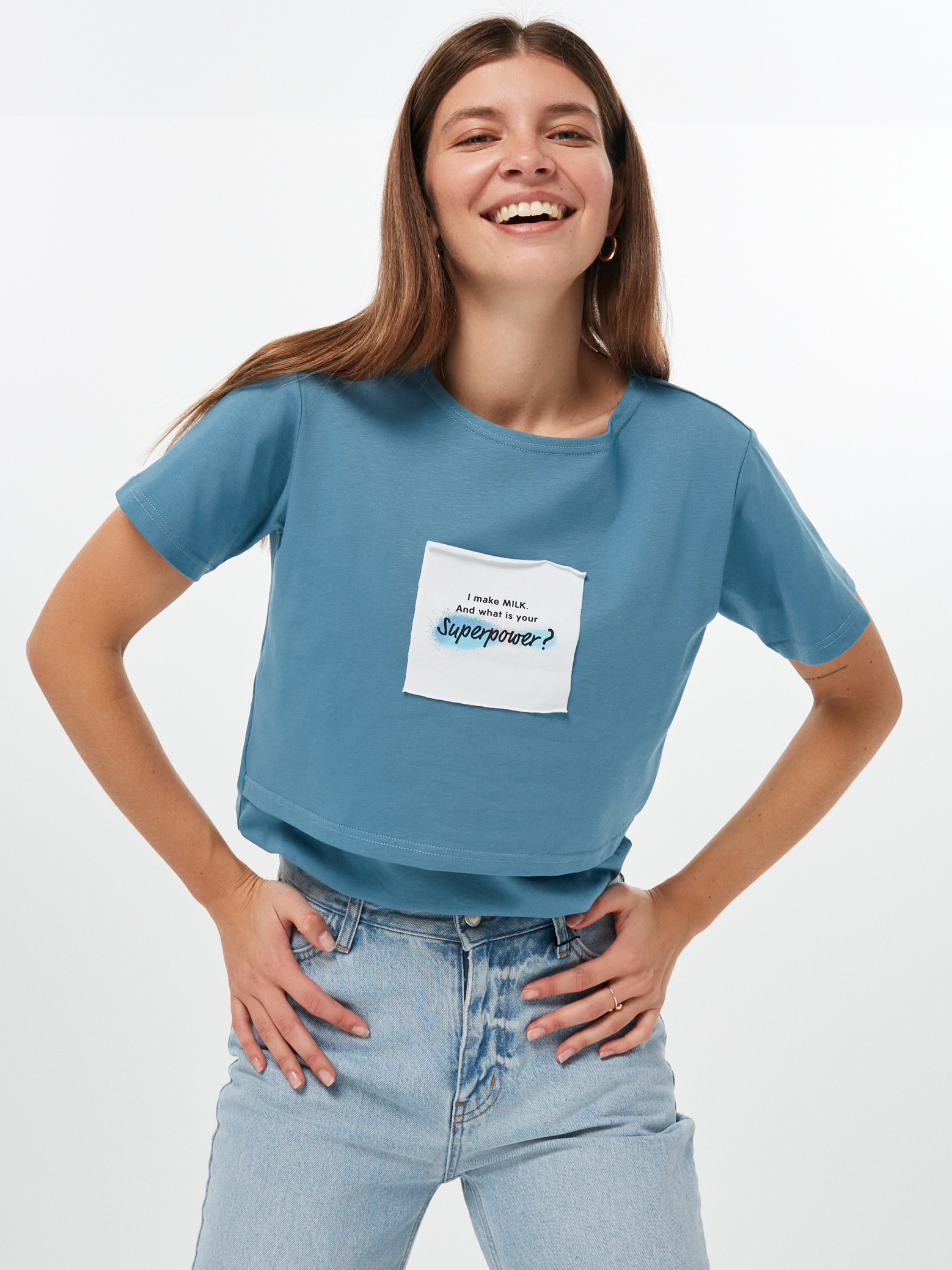 Футболка для беременных и кормящих Proud Mom ФСУП-0300-индиго - фото 1