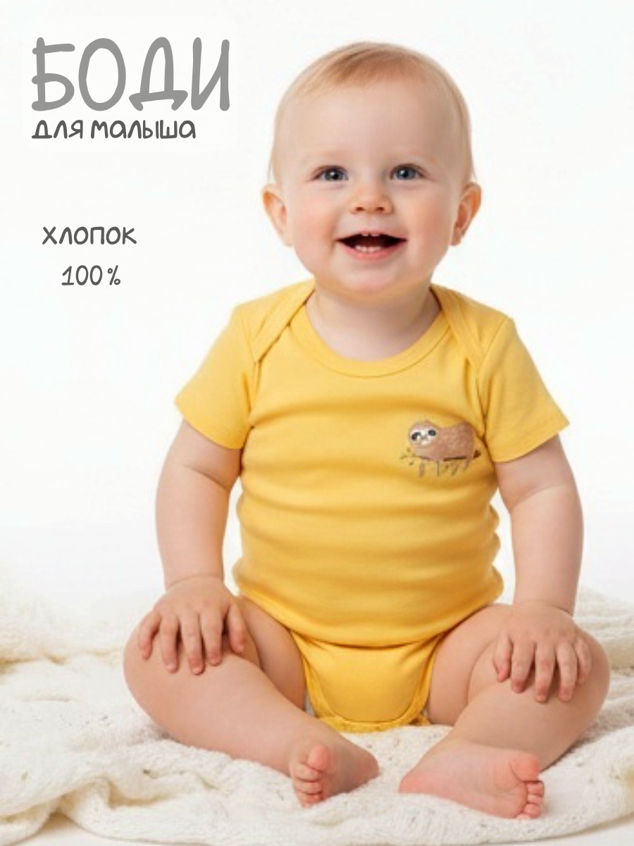 Боди Linas baby 2000-9_Желтый - фото 10