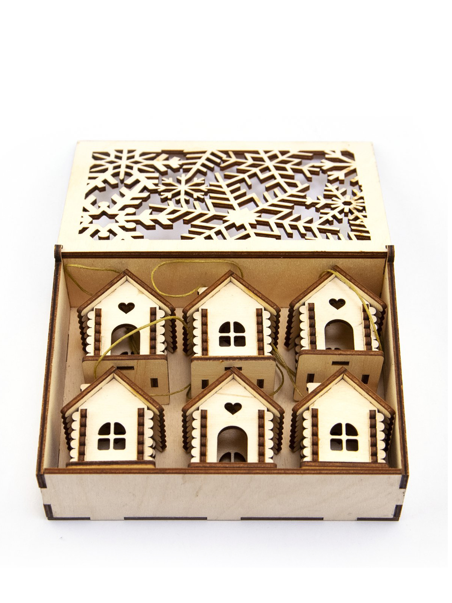 Набор елочных украшений Символик Домики. 6 штук - фото 9