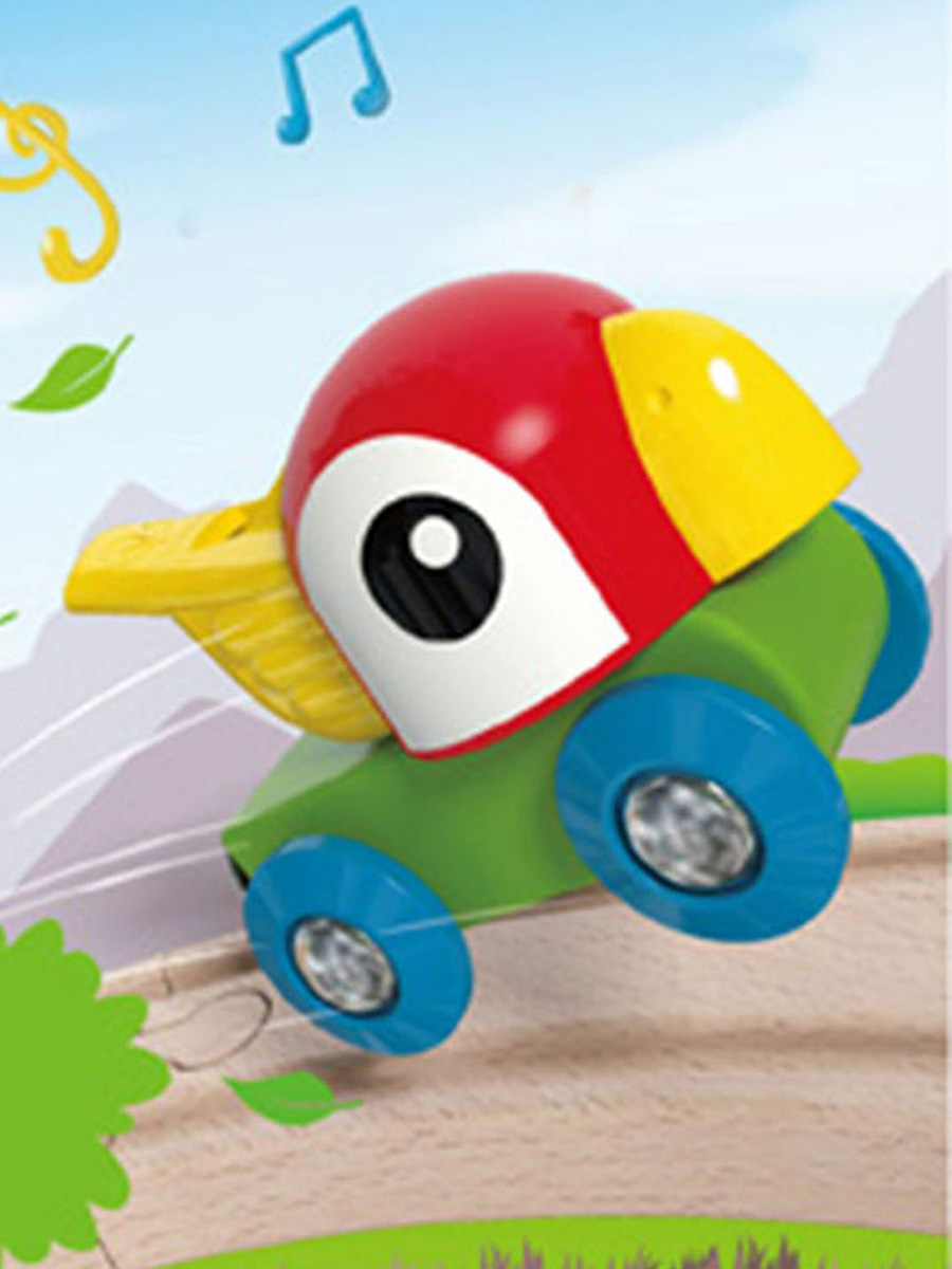 Игрушка Hape каталка Свистящий попугайчик - фото 4