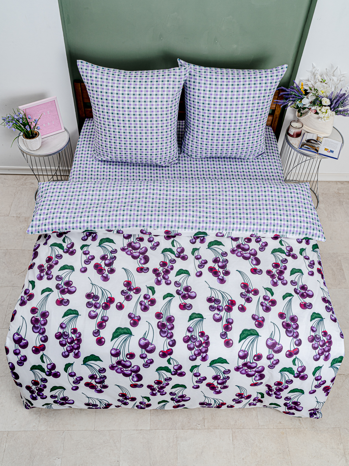 Комплект постельного белья LOVEBERRY Черешня полутораспальный 4 предм. - фото 5