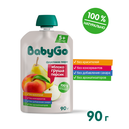 Пюре BabyGo Фруктовый салатик с 5 мес 90 г