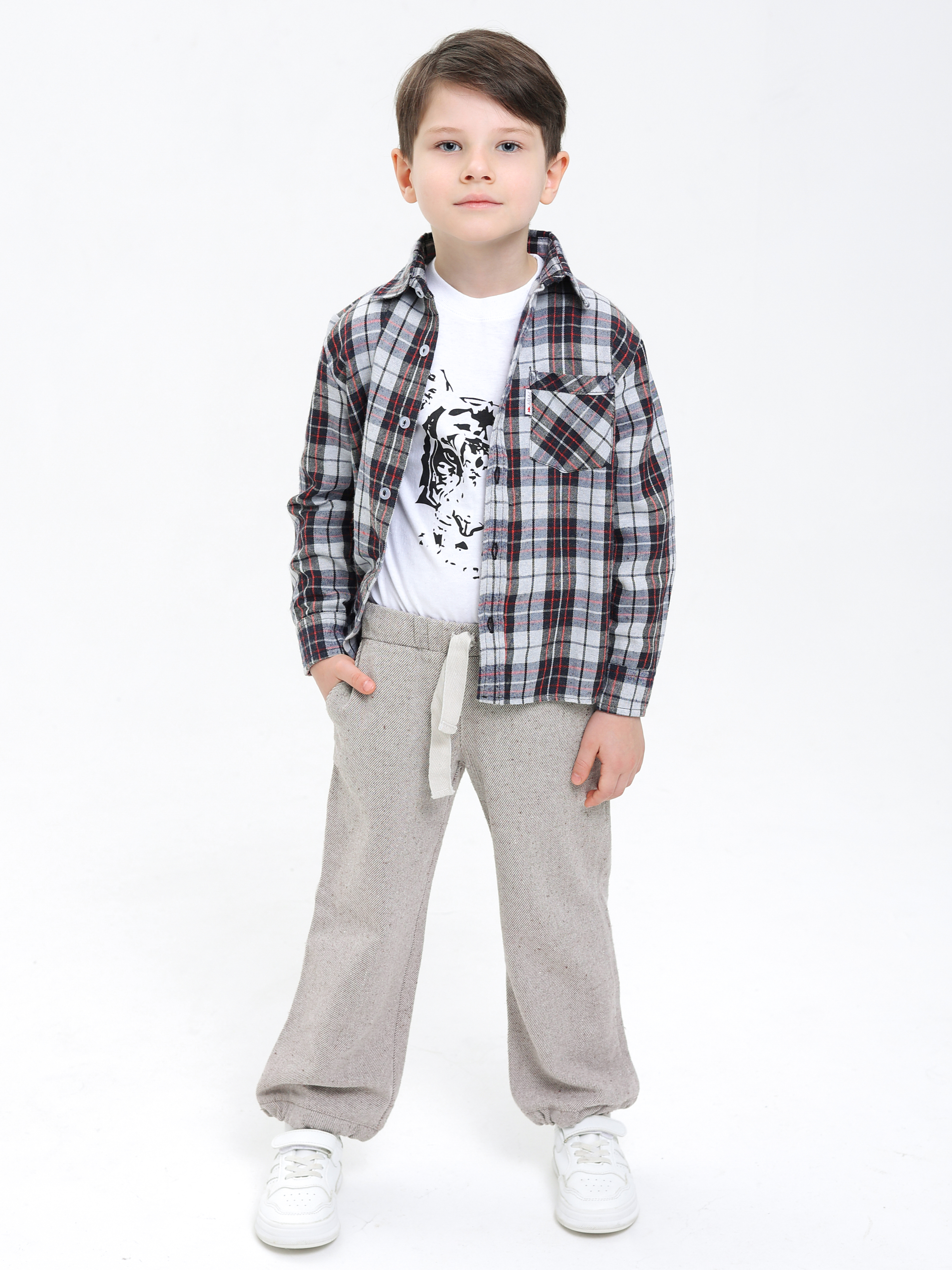 Рубашка АЙАС 16-04-23/серый - фото 2