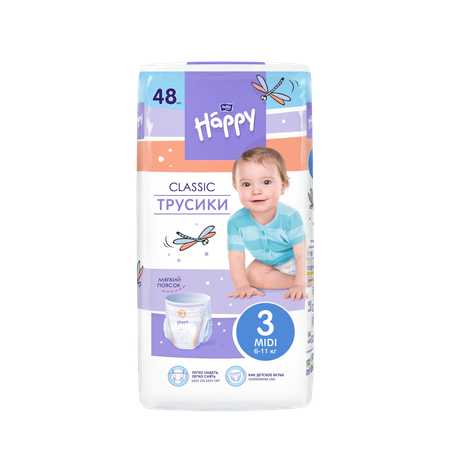 Трусики Bella baby Happy Classic 3 48 шт.