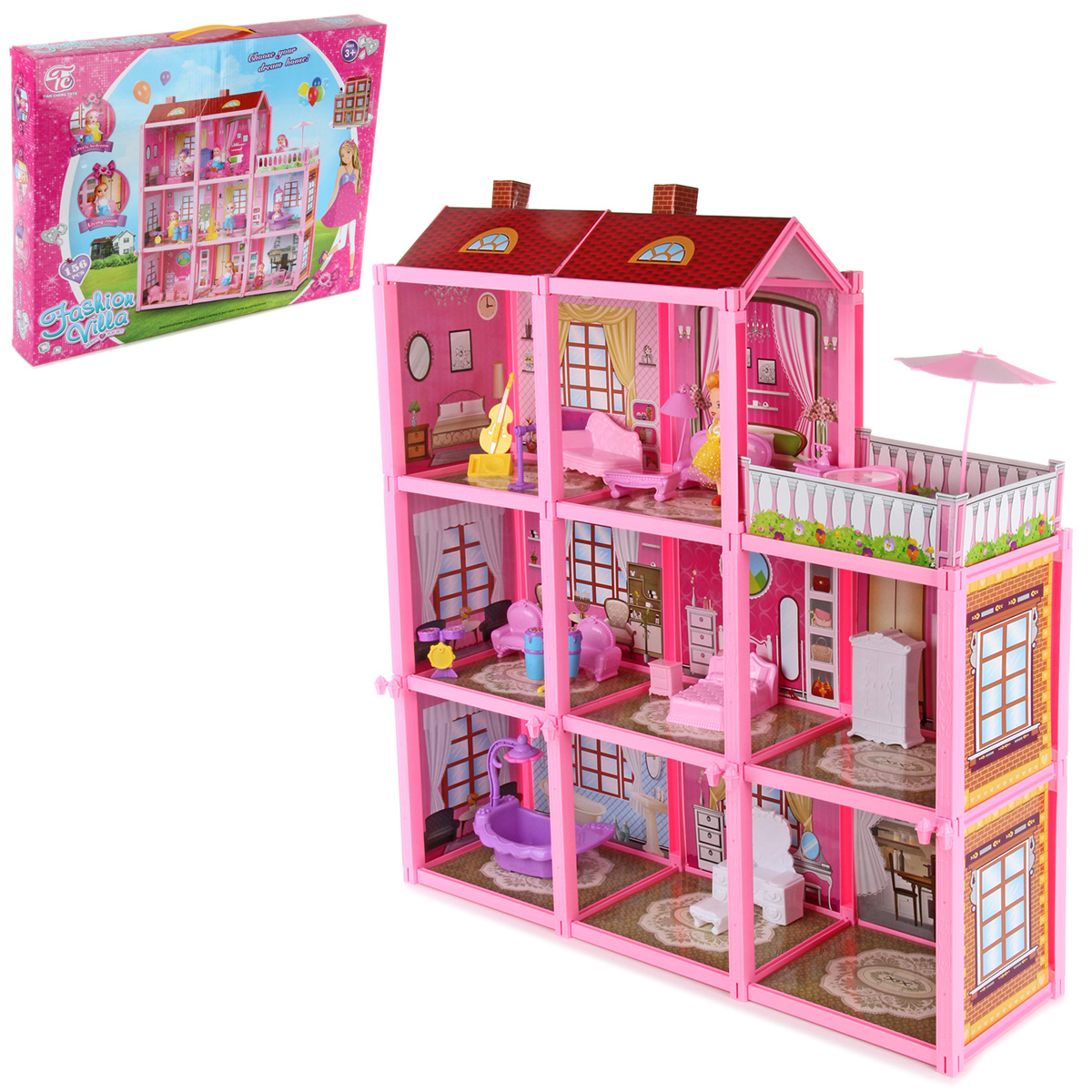 Домик для кукол Veld Co с мебелью 109345 - фото 1