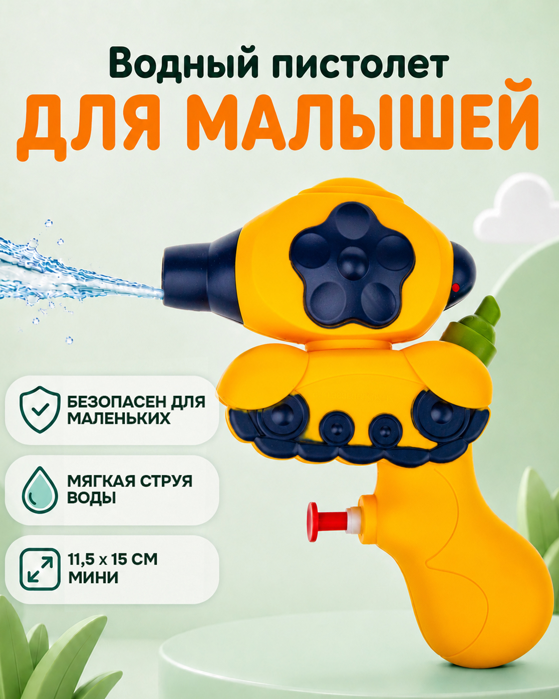Изображение товара Детский водный пистолет Аквамания 1TOY для активных игр и развлечений Изображение товара Детский водный пистолет Аквамания 1TOY для активных игр и развлечений