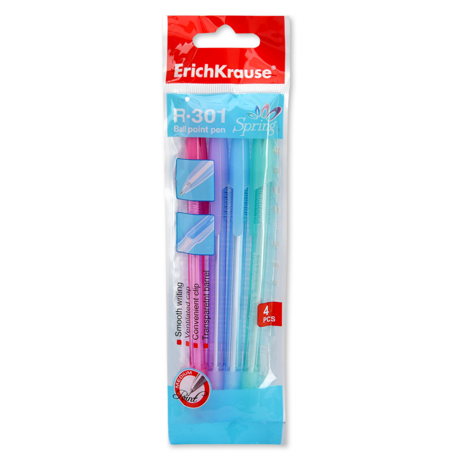 Ручка шариковая ErichKrause 4 шт. - фото 2