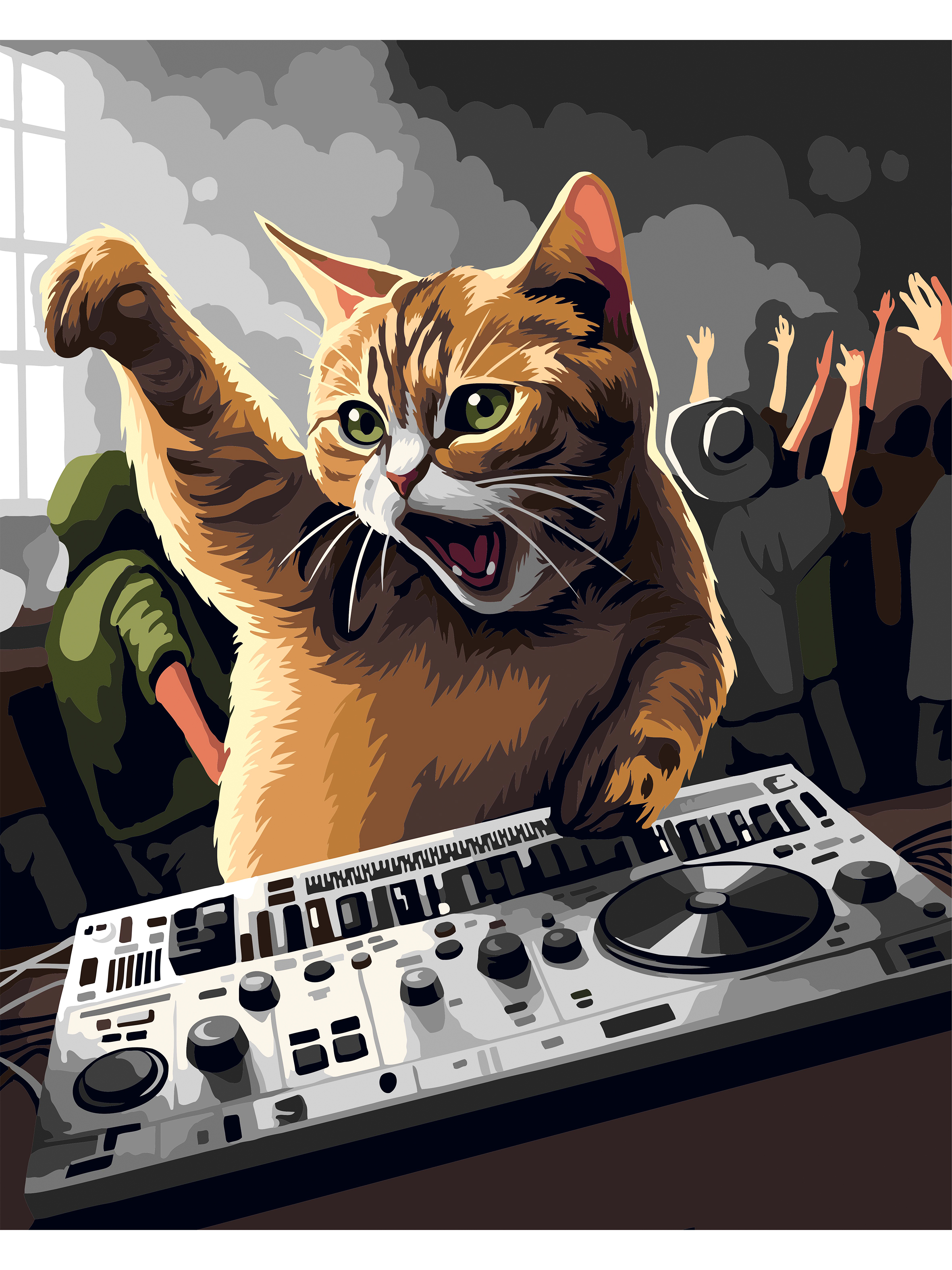 Картина по номерам Art sensation Кот DJ в ассортименте - фото 2