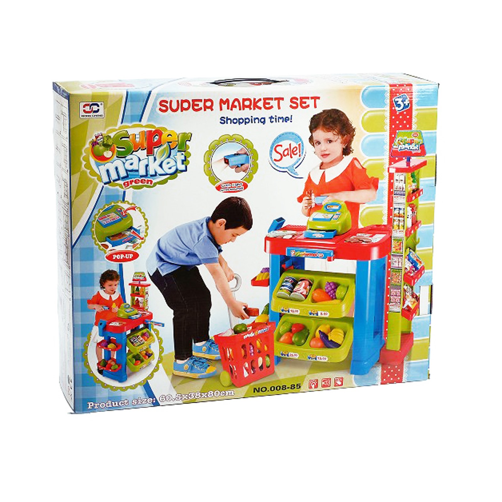 Игровой набор Sima-Land тележки и корзинки, касса, продукты, прилавок - фото 9