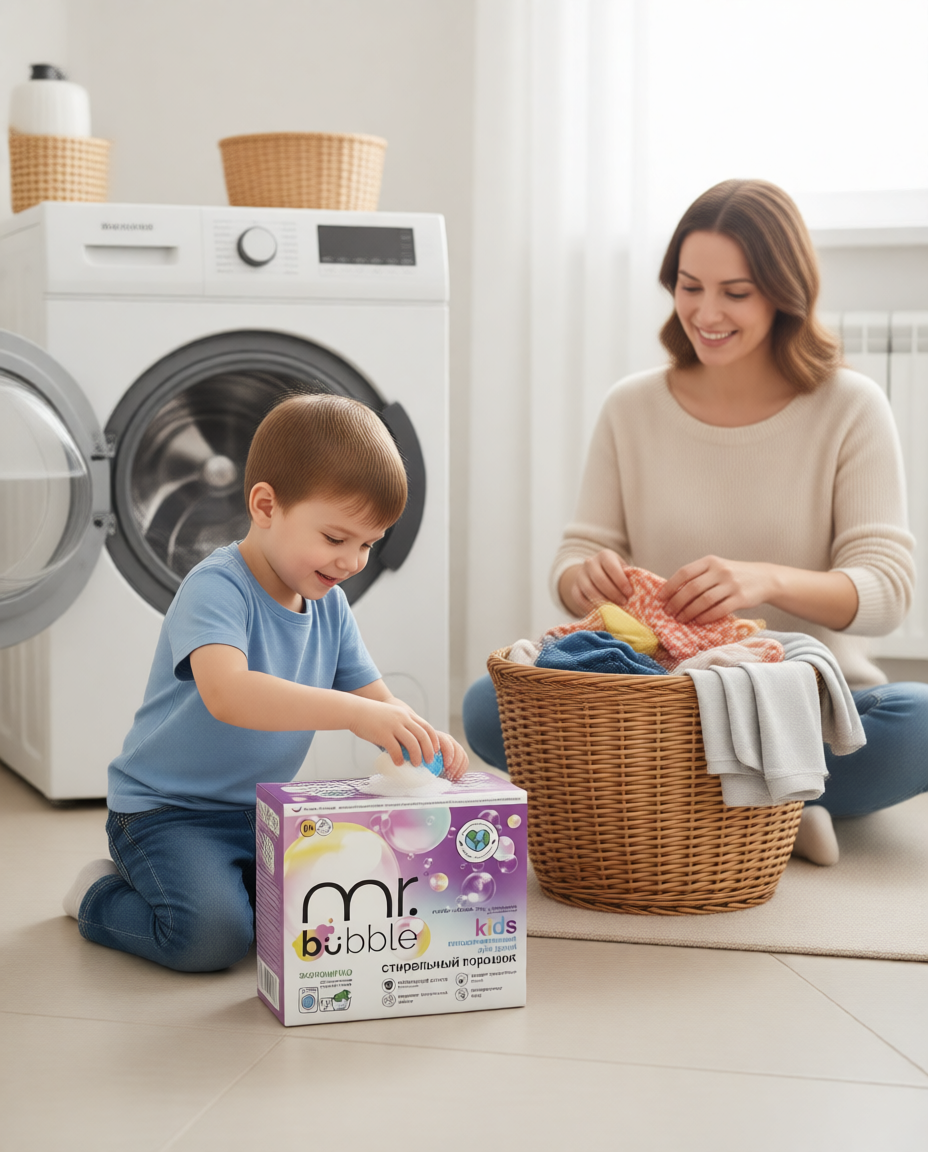 Стиральный порошок mr.bubble fresh mr.bubble kids 0+ 1.5 кг 1 шт. 1 упак. - фото 3