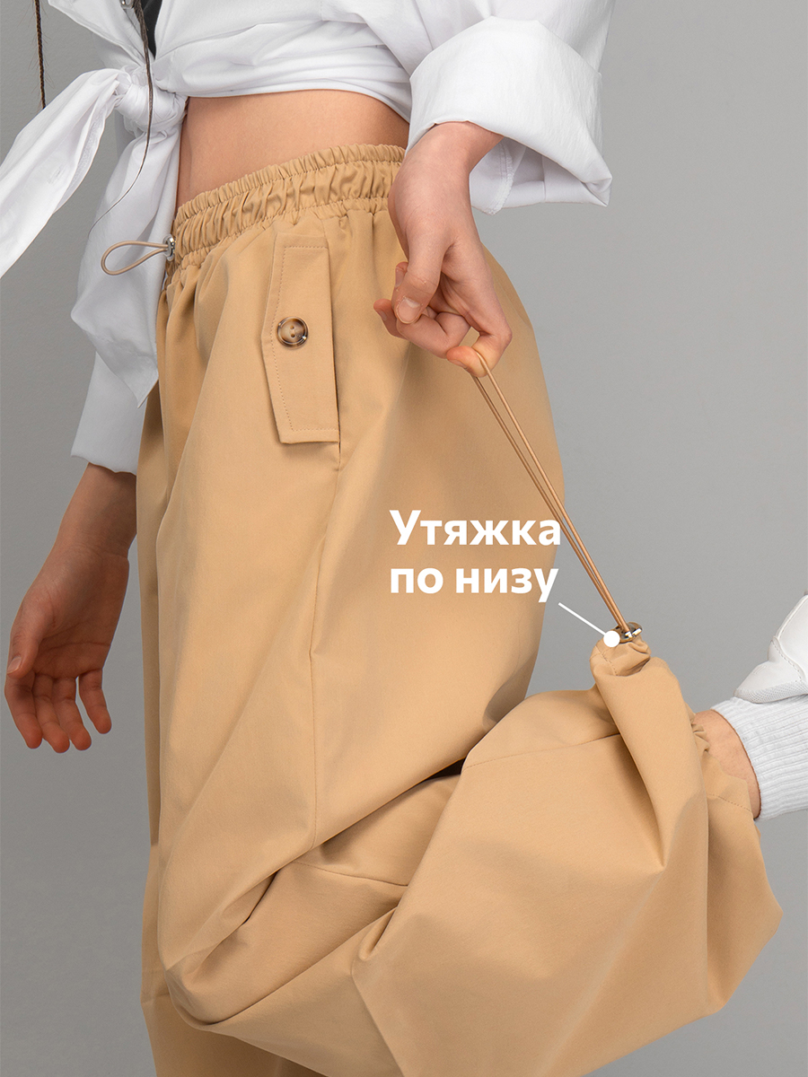 Брюки HappyFox HFI4514бежевый - фото 6