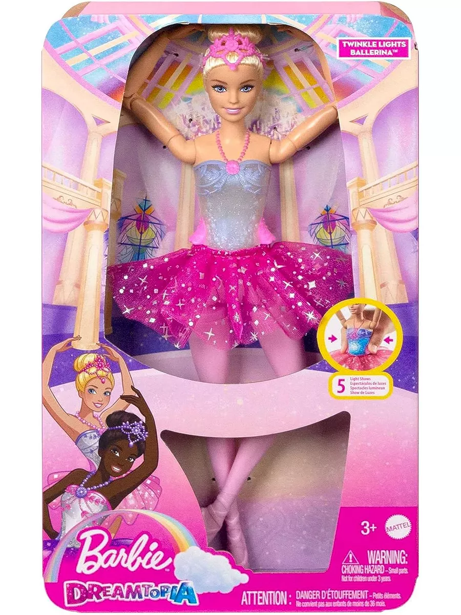Кукла модельная Barbie Dreamtopia Светящаяся Балерина высота 29 см HLC25 - фото 5