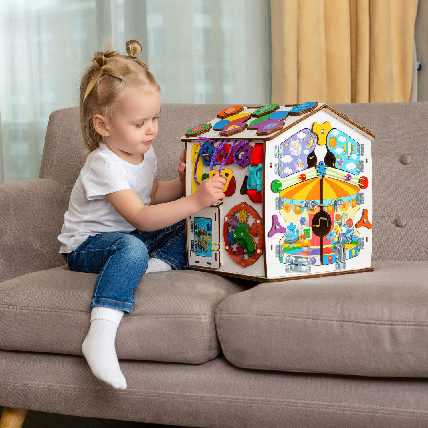 Игрушка Evotoys бизиборд Смайлики - фото 15