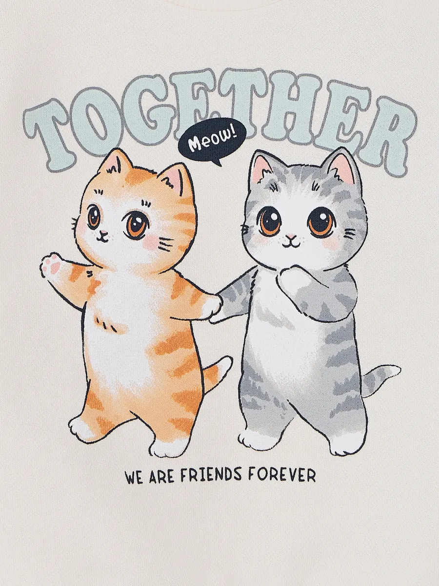 Свитшот Mark Formelle (Марк Формэль) 83106/молочный +печать - фото 10