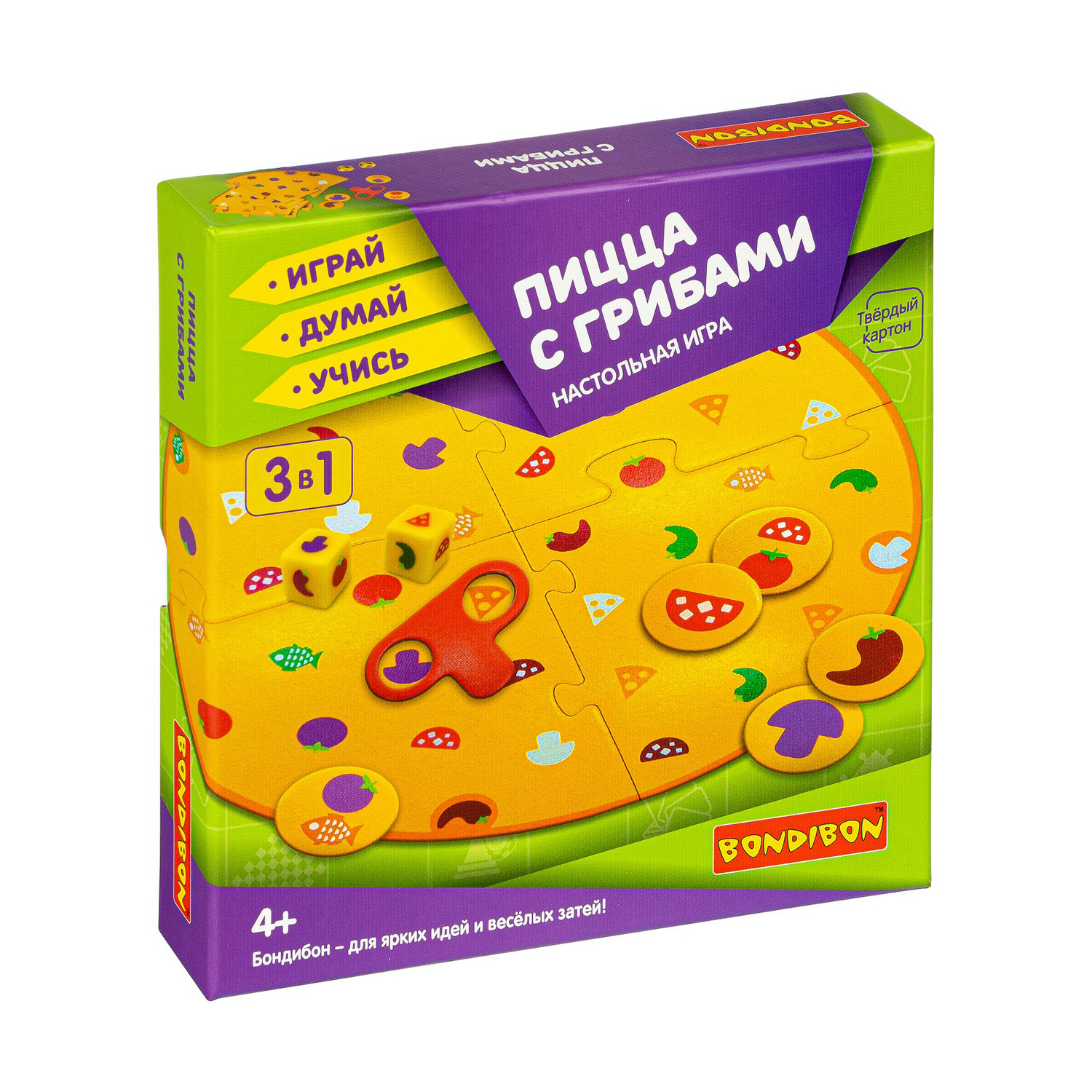 Настольная игра Bondibon для компании Пицца с грибами - фото 3