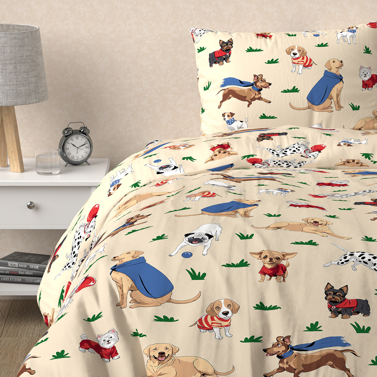 Комплект постельного белья TEO kids 1.5-спальный Dogs наволочка 50х70 - фото 7