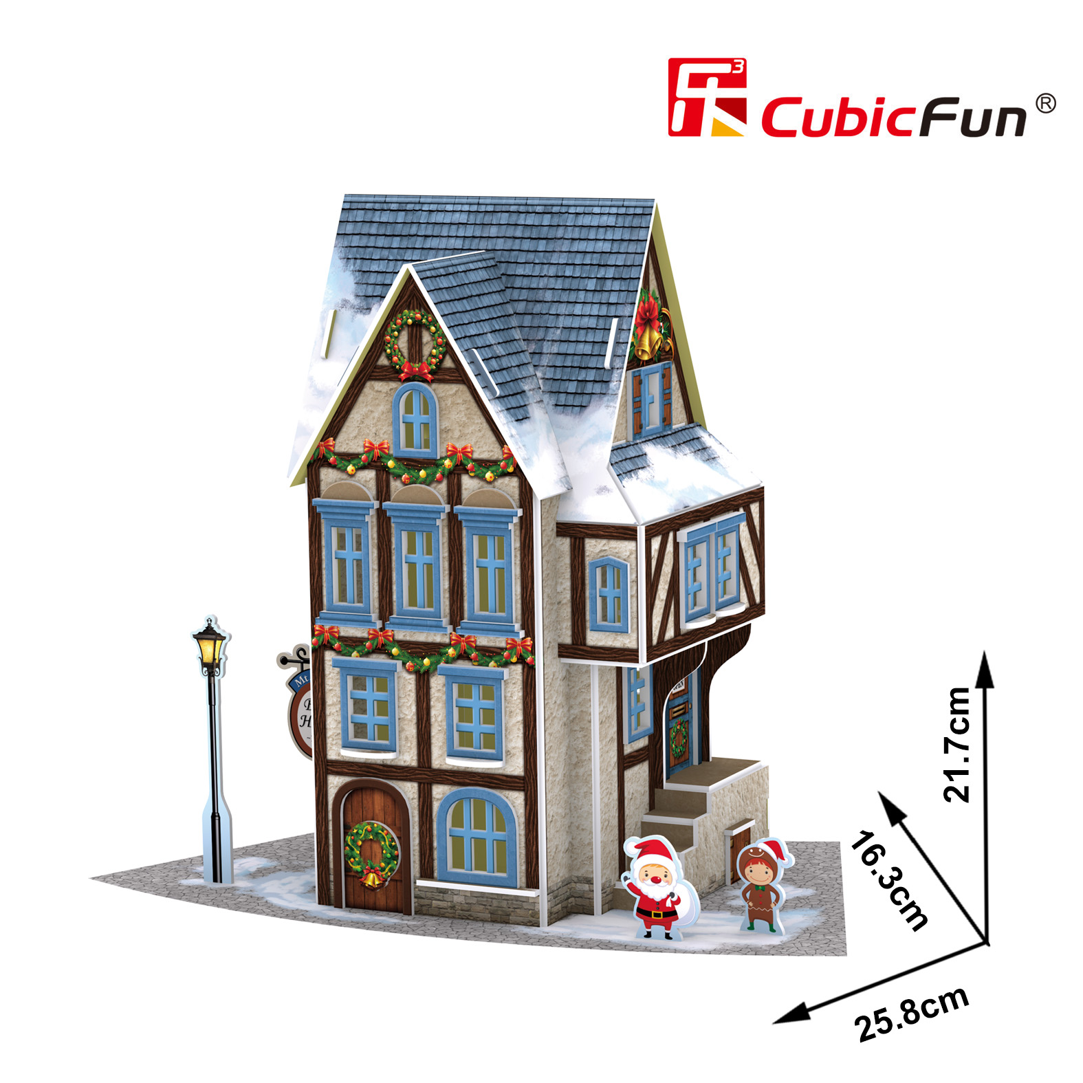 Пазл CubicFun Новогодняя таверна LED-свет 3D - фото 7
