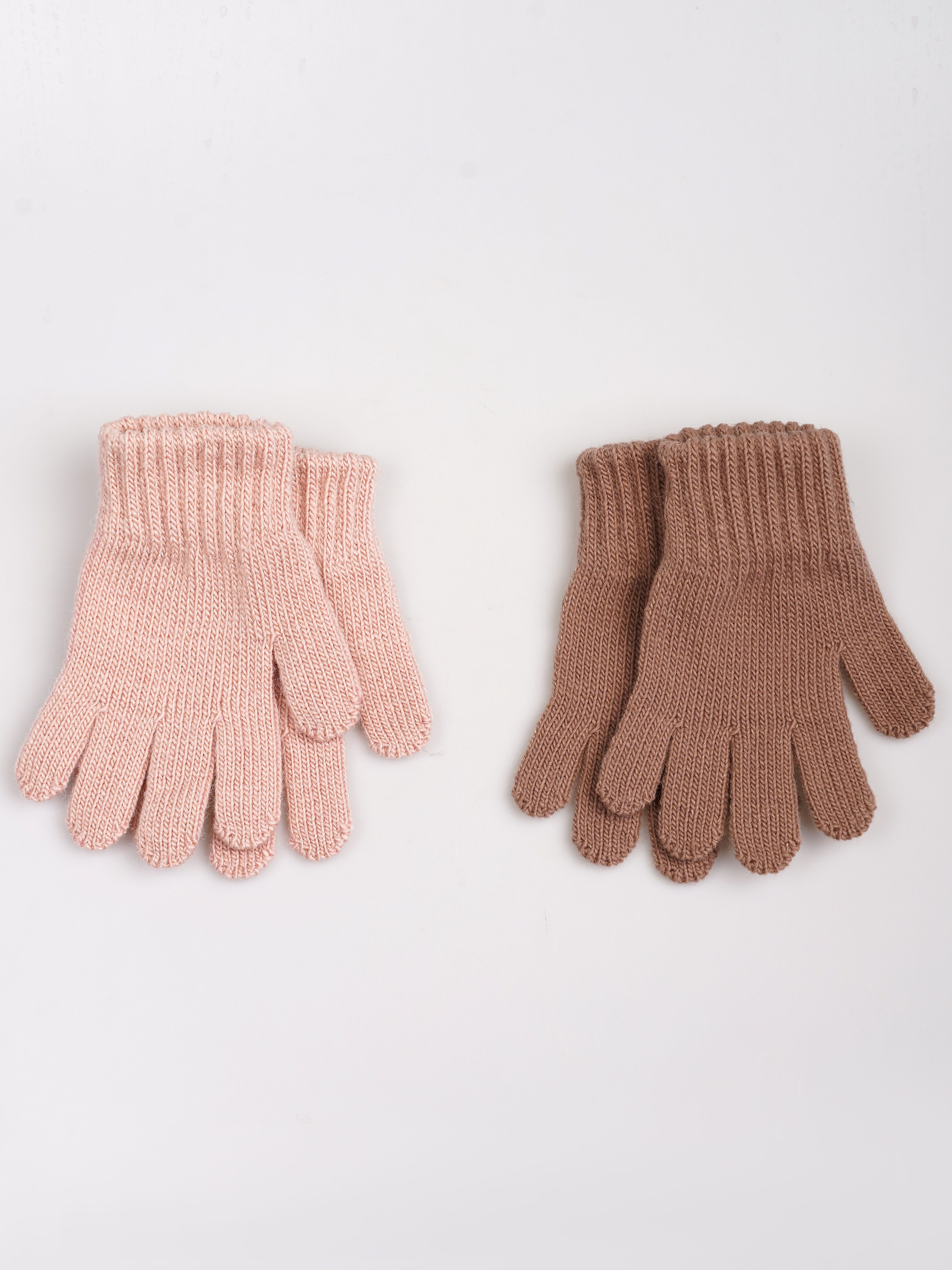Перчатки 2 пары ПриКиндер U-W_232821 Цвет: темная пудра/пыльная роза - фото 1