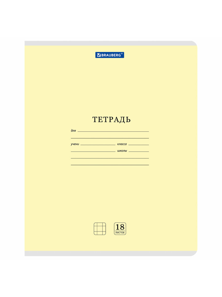 Тетрадь Brauberg клетка 18 лист. 10 шт. - фото 3