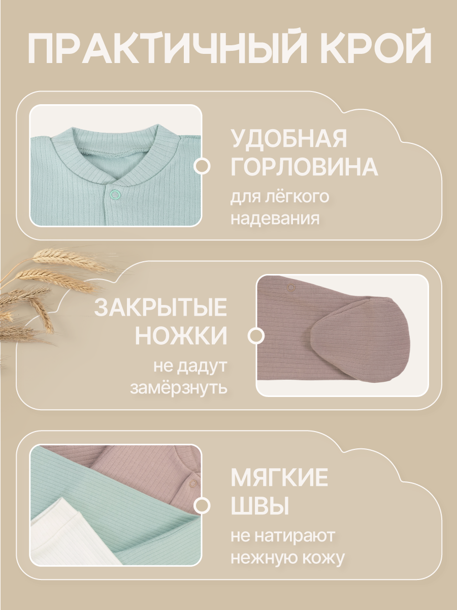 Комбинезон 3 шт MomKid N-MinkyV-2 - фото 4