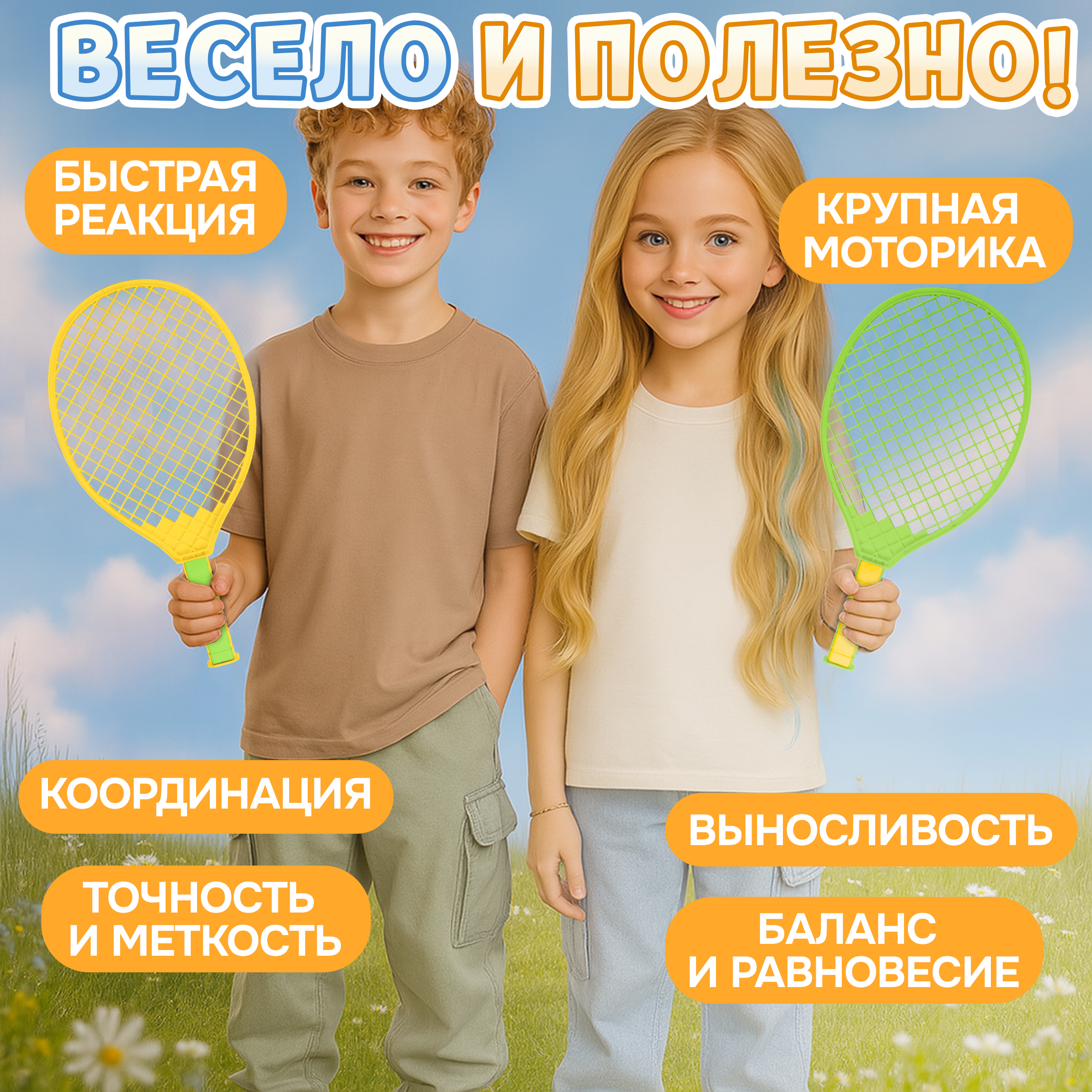 Игровой набор Like Nastya Ракетки волан и мяч - фото 6