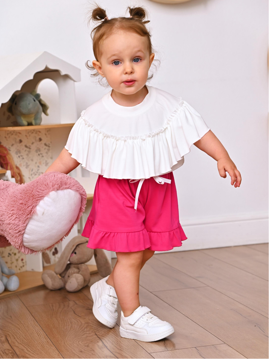 Костюм Artcher Костюм003Бело-розовый_с_шортами - фото 3