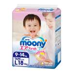 Подгузники Moony L (9-14 кг) 18 шт.