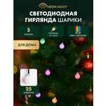 Светодиодная гирлянда NEON-NIGHT 25 мм 8 режимов с эффектом смены цветов RGB