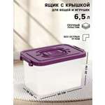 Контейнер для хранения Соломон с крышкой 6,5 л цвет: фиолетовый