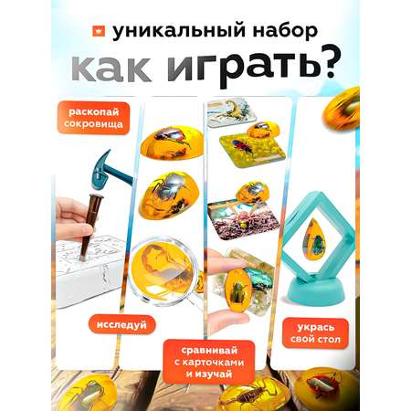 Набор для раскопок SHARKTOYS Насекомые в янтаре