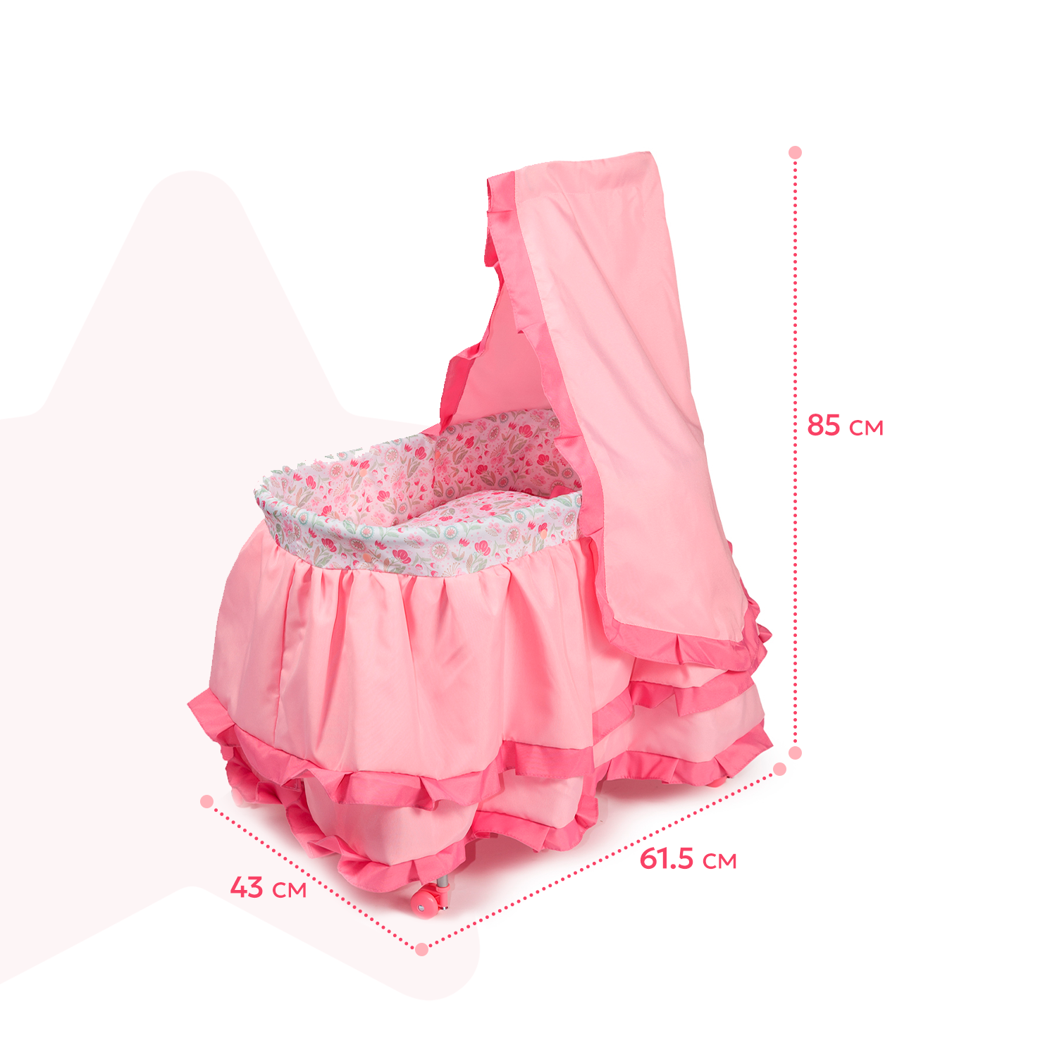 Аксессуар для кукол Demi Star люлька 9376 Pink - фото 8