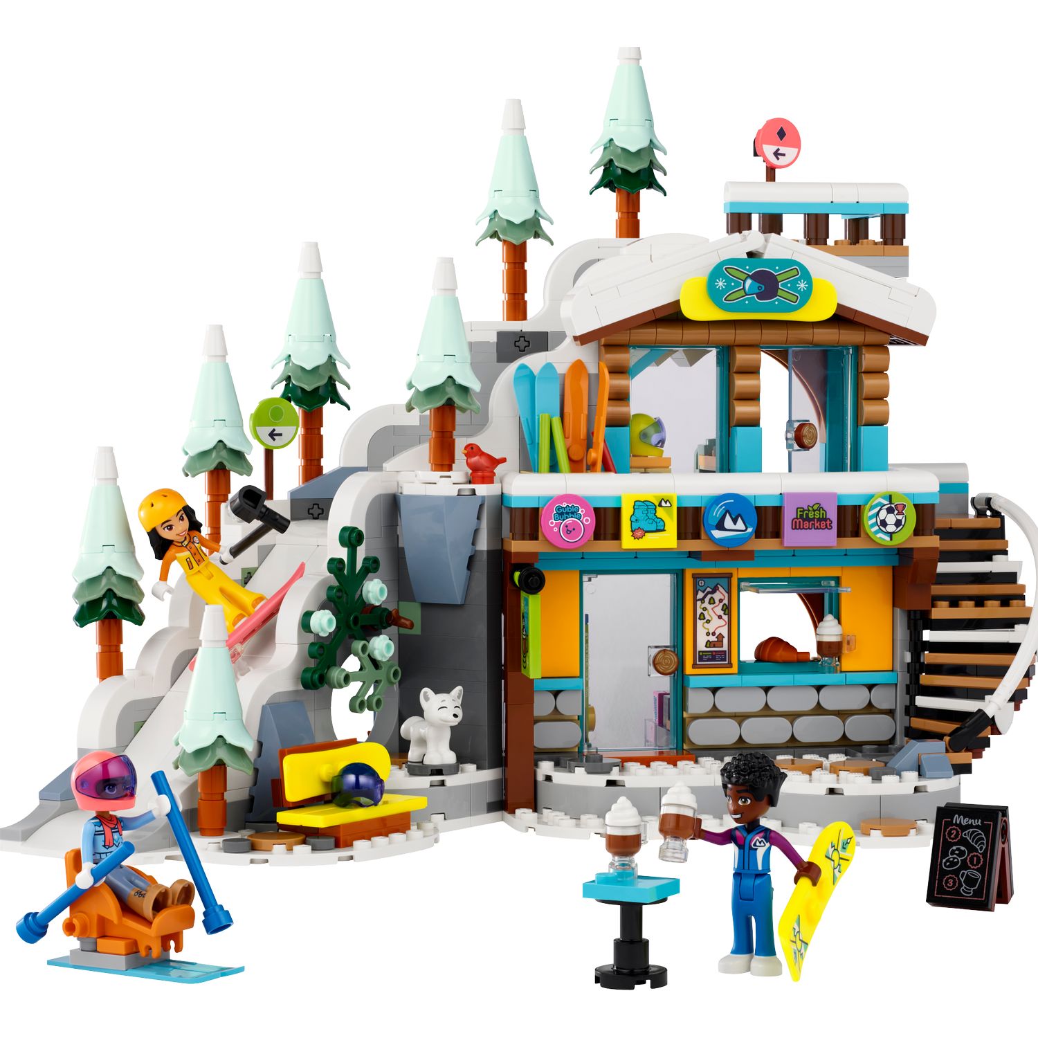 Конструктор LEGO Friends Holiday Ski Slope and Cafe блочный - фото 2