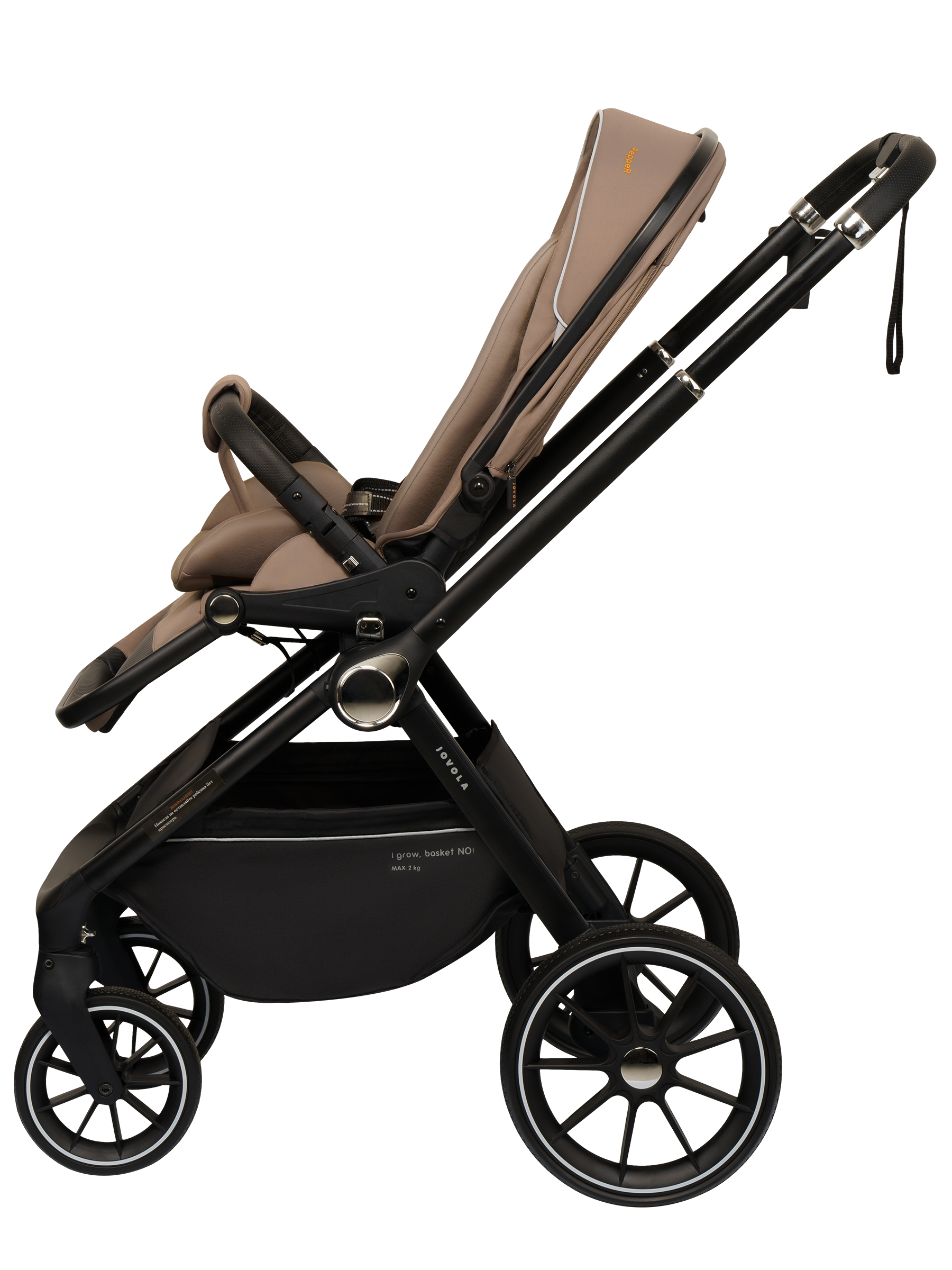 Коляска прогулочная JOVOLA Pepper всесезонная коричневый - фото 19