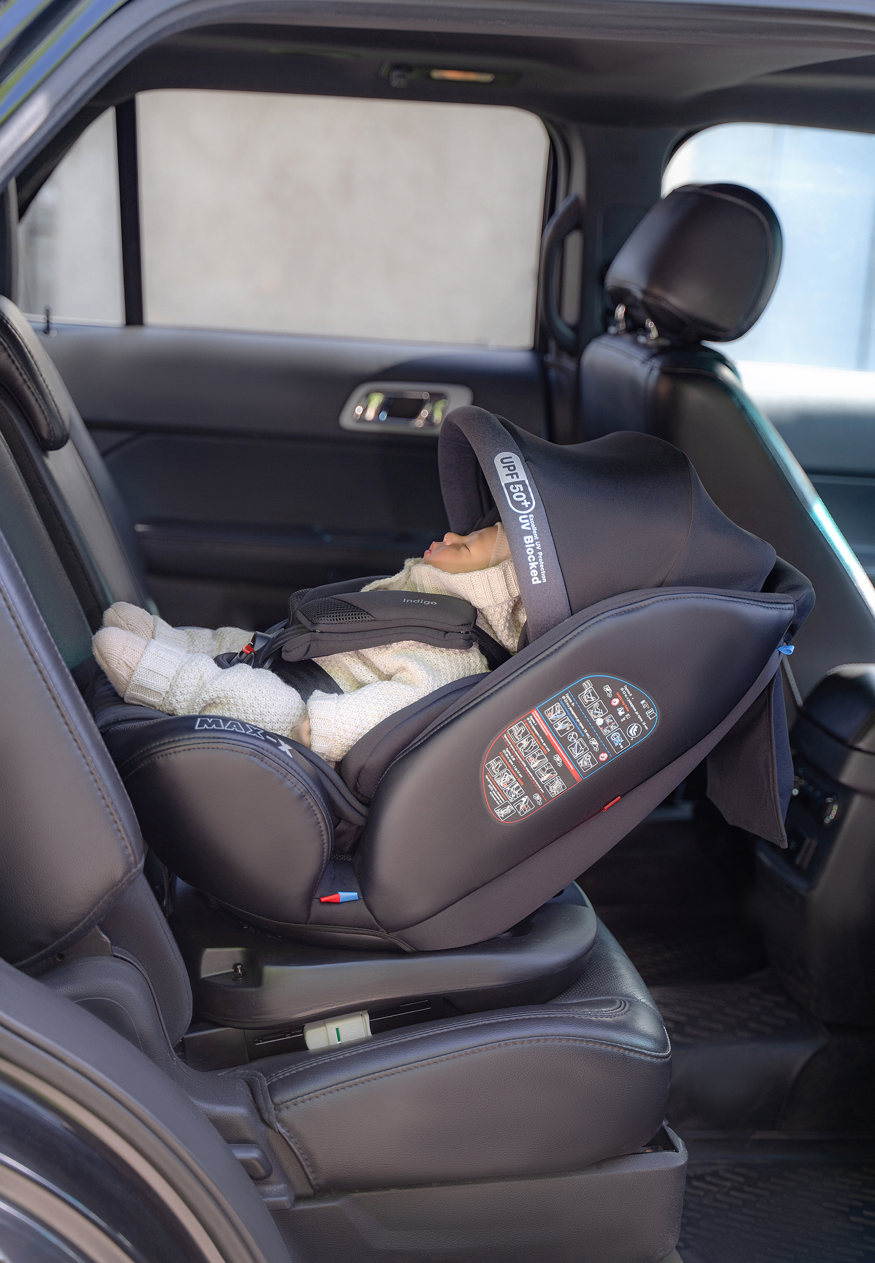 Автокресло Indigo MAX-X черный Isofix 0+/1/2/3 (0-36 кг) черный - фото 27