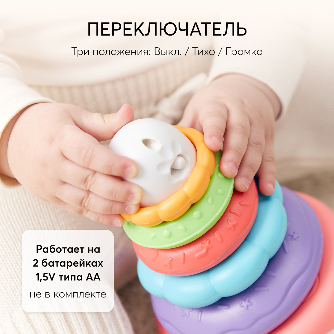 Игрушка Happy Baby пирамидка - фото 4